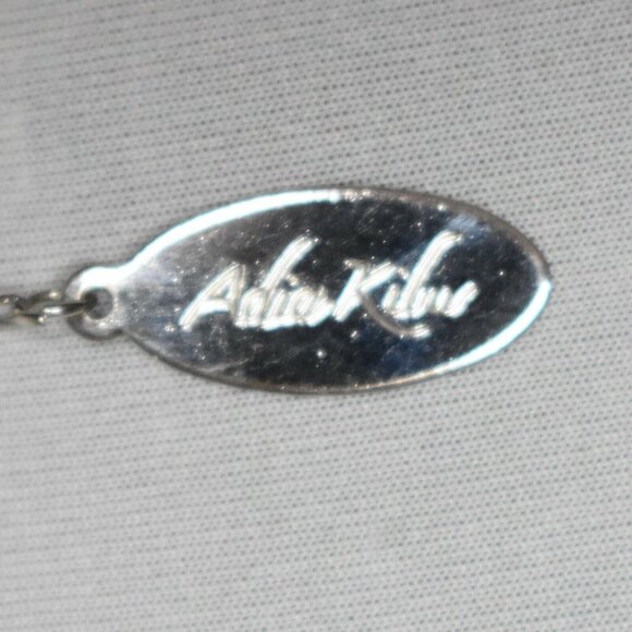 Adia Kibur Statement Necklace Bib Fringe Spikes Chain Rhinestones Silver Black - Picture 7 of 8